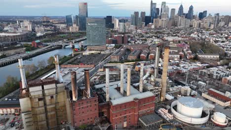 Philadelphia-skyline-with-power-plant-electric-generation-station