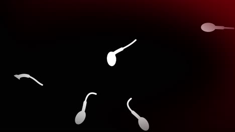 Animation-Von-Spermien,-Die-Herumrennen,-Um-Das-Ei-Zur-Fortpflanzung-Zu-Erreichen