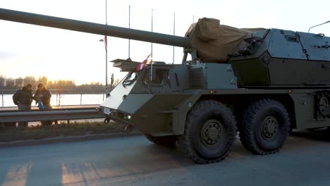 November-18,-2022-Riga,-Latvia:-NATO-Tanks-and-Soldiers-at-Military-Parade-in-Riga,-Latvia