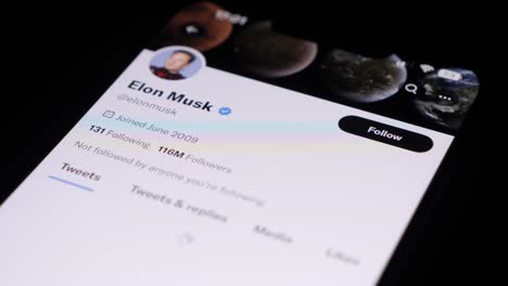 Usuario-De-Twitter,-Abriendo-La-Aplicación-Para-Seguir-A-Elon-Musk-Y-Leyendo-Sus-Tweets