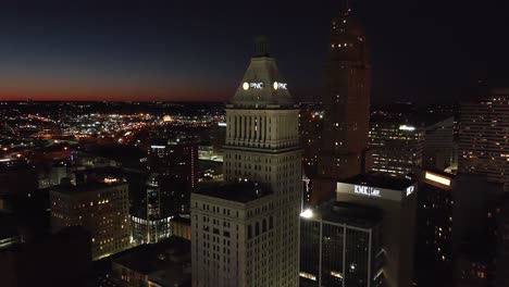 Cincinnati-PNC-Tower-Aerial-at-sunset