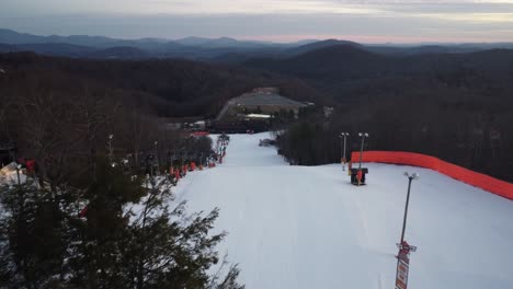 Appalachian-Ski-mountain,-Blowing-Rock-NC,-North-Carolina-Aerial