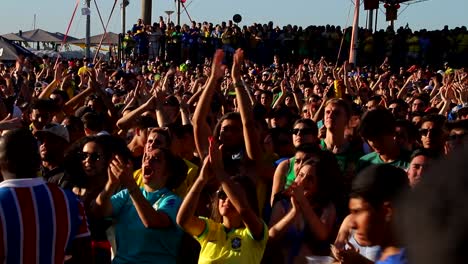 brazilians-celebrate-the-first-victory-in-Quatar-on-the-fun-fest-in-the-city-of-Porto-Alegre,-brazil