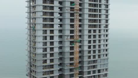 Unfinished-construction-of-a-seaside-multistory-apartment-building-in-China