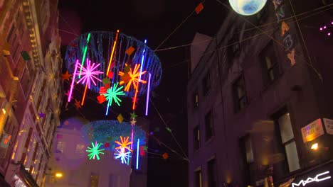 December-Lights-Hanging-Above-The-Street-Of-Carnaby-In-Soho-District-At-Night