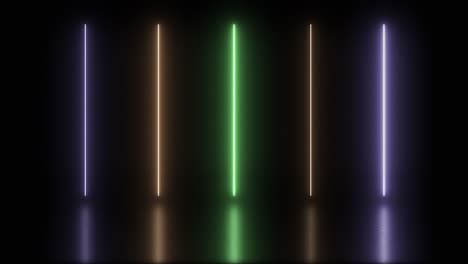 Abstrakter-Bunter-Hintergrund-Mit-Hellen-Neonstrahlen-Und-Leuchtenden-Linien