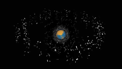 Satellites-in-low,-medium-and-geosynchronous-Earth-orbit,-Seamless-loop