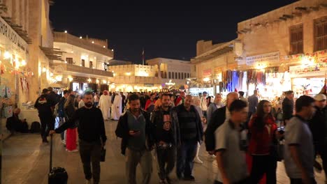 Busy-street-in-Qatar-during-worldcup-2022-night