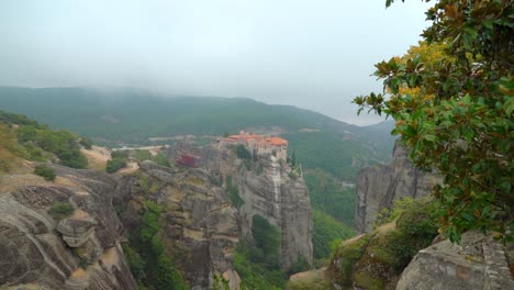 Wide-View-Holy-Monastery-of-Great-Meteoron-in-Meteora-rock-formation-in-Greece