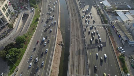 Ayalon-Highways-Israel-Top-down-view-during-a-traffic-jam-#003