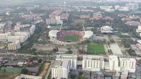 Aerial-Rajamanga-National-Stadium,-Bangkok