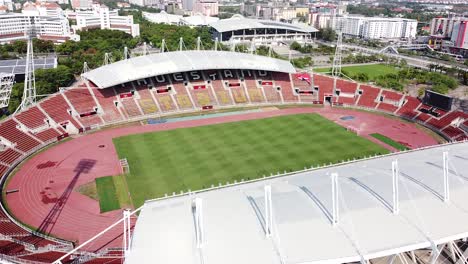 Antenne,-Leeres-Nationalstadion-Rajamanga,-Thailand