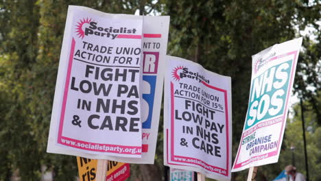 NHS-protest-signs-regarding-low-pay