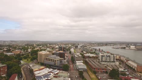 Drone-shot-of-Newcastle-city-on-a-cloudy-day