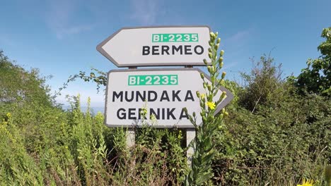 Road-sign-showing-the-towns-of-the-world-famous-Mundaka-surf-break