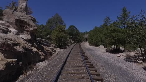 Zugstrecken-In-Sierra-Tarahumara,-Chihuahua,-Mexiko