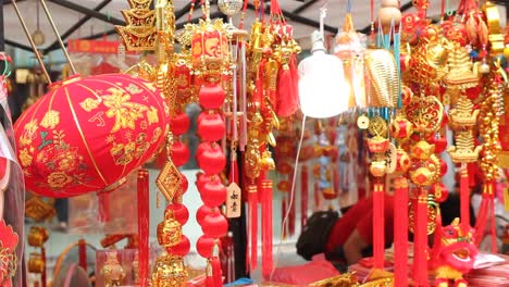 Red-Chinese-Ornaments-For-Sale-At-Chinese-New-Year-Celebrations
