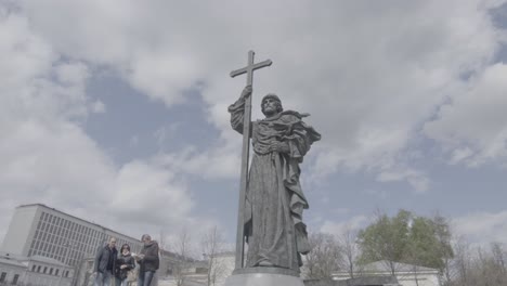 Denkmal-Von-Prinz-Wladimir-Dem-Großen-In-Der-Moskauer-Innenstadt,-Russland