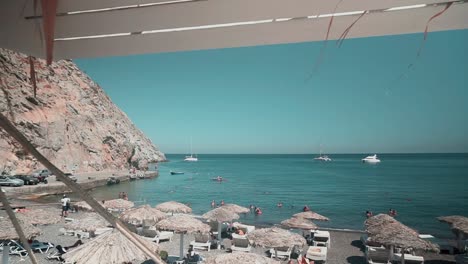Revealing-clip-of-a-beautiful-Greek-beach-on-an-island-during-summer