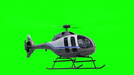 Helicóptero-Estático-En-4k-En-Pantalla-Verde-Con-Mate-Alfa