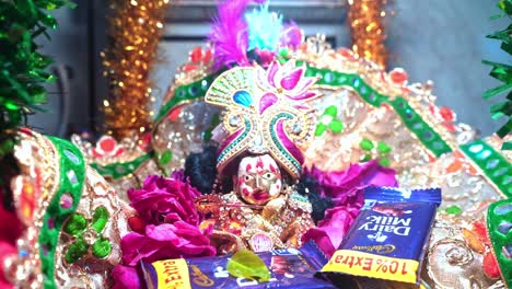 Decorated-Krishna-Janmashtami---Celebrating-The-Birth-Of-Krishna-The-Eighth-Avatar-Of-Vishnu-In-India