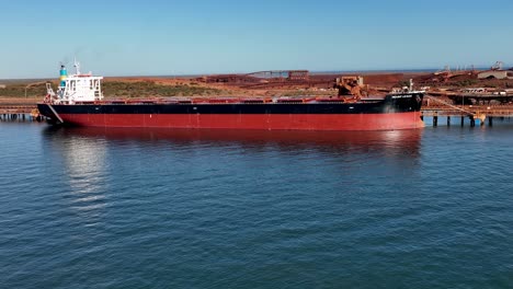A-large-ship-docked-in-Port-Headland-filling-with-Iron-Ore-for-international-export
