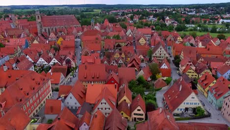panorama-of-an-old-historically-city-in-Germany-a-drone-flies-over-the-red-roofs-of-country-houses