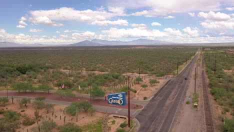 Entrance-sign-to-Desert-Diamond-Casino-near-Tucson,-Arizona