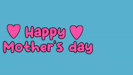 Animation-Motion-Graphics-Happy-Mother&#39;s-Day-Text-Blauer-Bildschirm