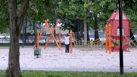 Kids-Running-And-Playing-In-The-Playground-At-Changi-Beach-Park-In-Singapore