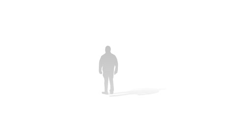 Man-And-His-Shadow-Are-visible-and-His-Shadow-Are-Walking-Around-Him