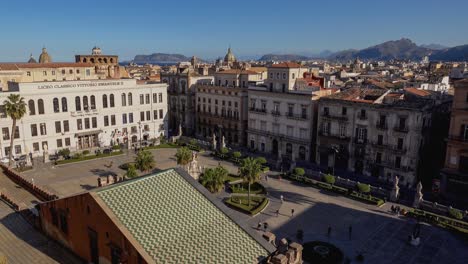 Liceo-Classico-Vittorio-Emanuele-II-university-viewed-from-the-roof-of-Palermo-Cathedral-with-cityscape