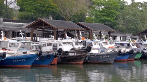 Panoramic-View-Of-Bumboats-At-The-Changi-Jetty-In-Singapore