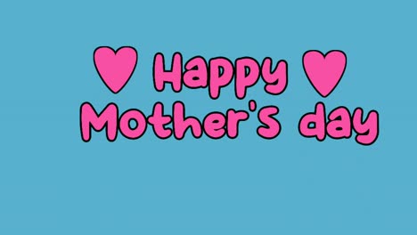 Mother's-day-text-animation-motion-graphics-on-blue-screen-background