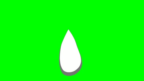 Animation-Motion-graphics-water-drop-sign-symbol-dropped-down-on-green-screen-background