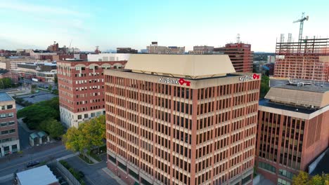 Key-Bank-KeyBank-building-aerial-view-in-downtown-Portland-Maine