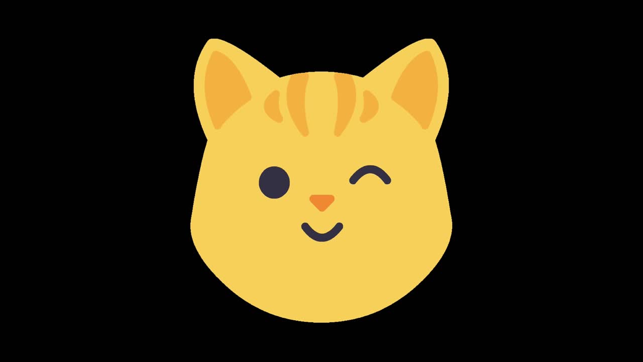 winky emoticon cat