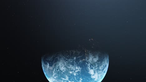Globus-Dreht-Sich-Im-Dunklen-Hintergrund