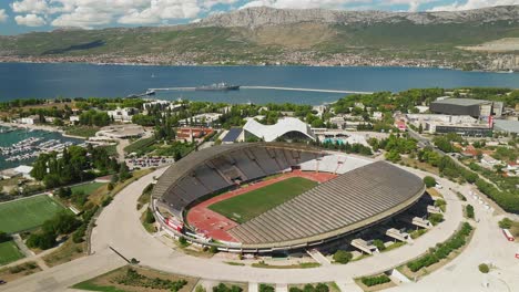 Aerial-view-of-the-Stadion-Poljud-in-Split,-Croatia