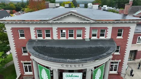 Rising-aerial-shot-of-Dartmouth-College's-Collis-Hall-dorm-building