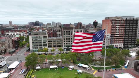 American-USA-flag-waves-proudly-at-Copley-Square