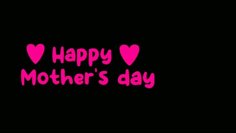 Glowing-Mother's-day-neon-text-animation-motion-graphics-on-Black-background