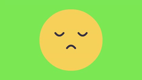 Weinender-Emoji-Trauriger-Emoticon-Grüner-Bildschirm-4k