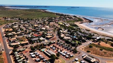 A-beautiful-birds-eye-view-of-the-coast-surrounding-the-small-town-of-Point-Sampson-in-the-North-West-Of-Australia