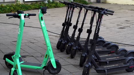 Two-opponent-electric-scooter-competitors-for-hire