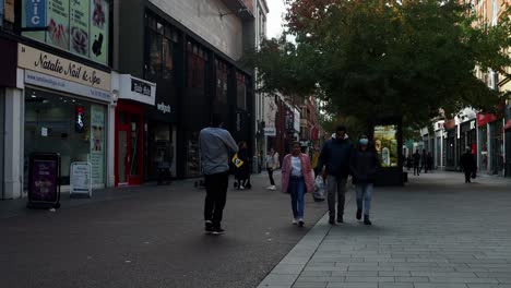 A-clip-of-people-on-Highcross-Street-in-Leicester-City-Centre