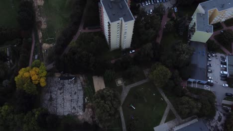 A-drone-video-of-city-Apartments-in-Lublin,-Poland