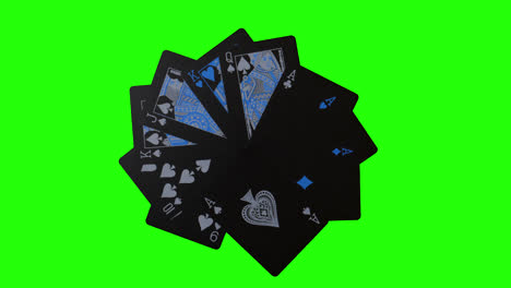 shot-of-Black-cards-rotating-on-a-green-screen