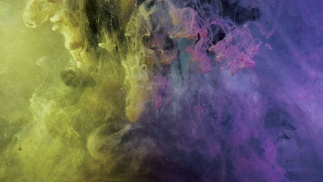 Colorful-smoke-gas-and-paint-ink-in-motion,close-up-shot