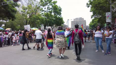 Mexican-LGTB-community-marching-at-the-pride-parade-on-the-streets-of-Mexico's-City-downtown